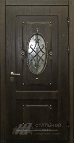 Дверь «Парадная дверь №389» c отделкой Массив дуба